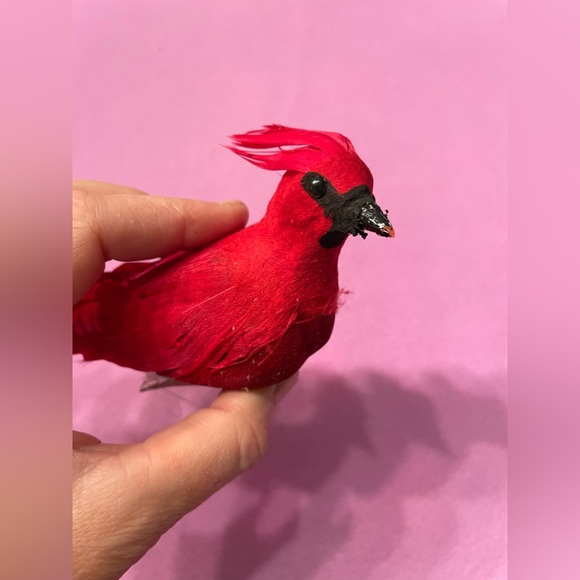 RAZ Imports - Red Cardinal Bird Set Of 2 Christmas ornament decor clip on tree - Picture 4 of 11